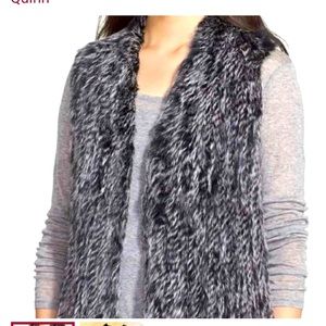 QUINN rabbit fur vest SZ S